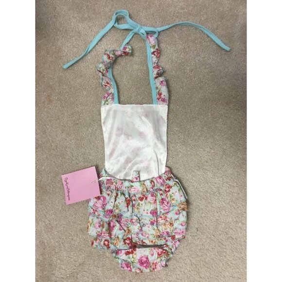 🆕Royal Gem Floral Bubble Romper Small - Picture 2 of 5
